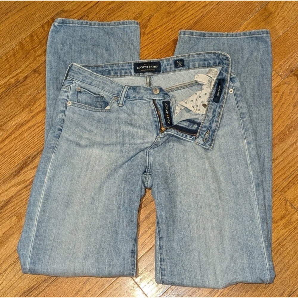 90s Minimalist Straight Leg Jeans Lucky Brand Lucky You Light Wash Size 8